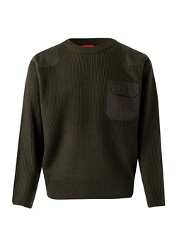 Sweter mundurowy khaki - M