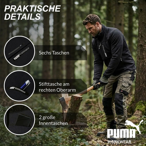 Kurtka polarowa Puma Workwear black 30-6110 - XXL