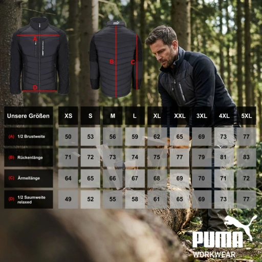 Kurtka hybrydowa Puma Workwear black 30-6802 - M
