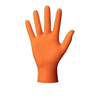 Rękawice nitrylowe orange GoGrip 4szt - L