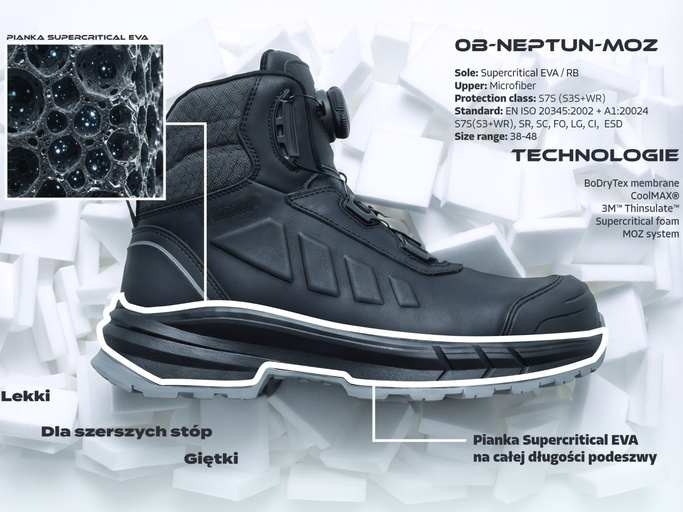 Buty robocze BoSafety Neptun S7S MOZ BOA - 44